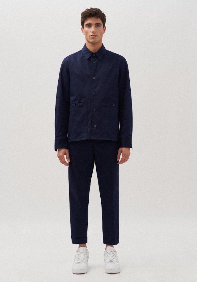 Regular Overshirt Uni in Dunkelblau | Seidensticker Onlineshop