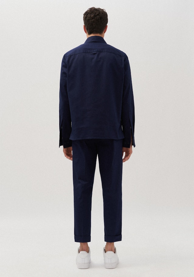 Regular Overshirt Uni in Dunkelblau | Seidensticker Onlineshop