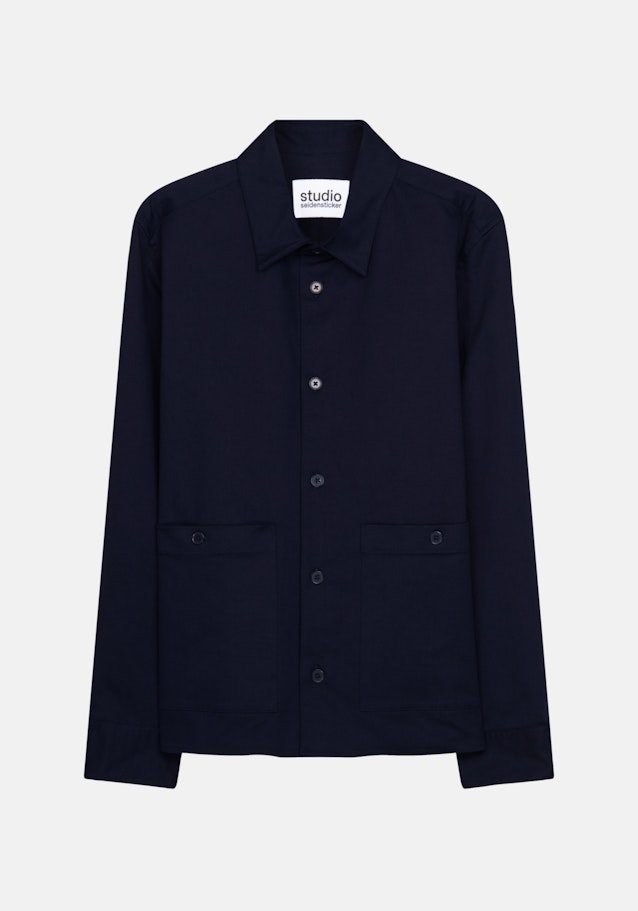 Regular Overshirt Uni in Dunkelblau | Seidensticker Onlineshop