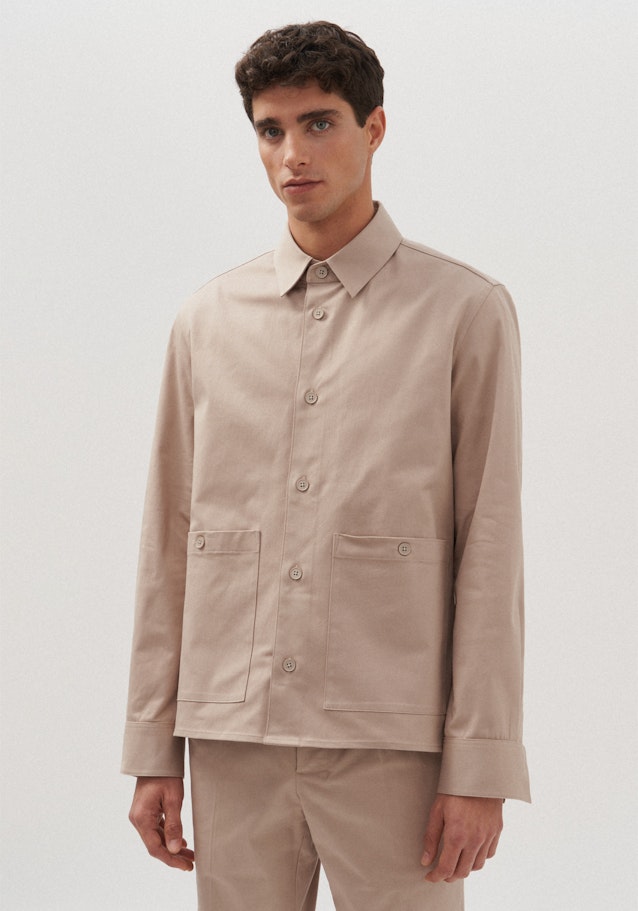 Regular Overshirt Uni in Braun | Seidensticker Onlineshop