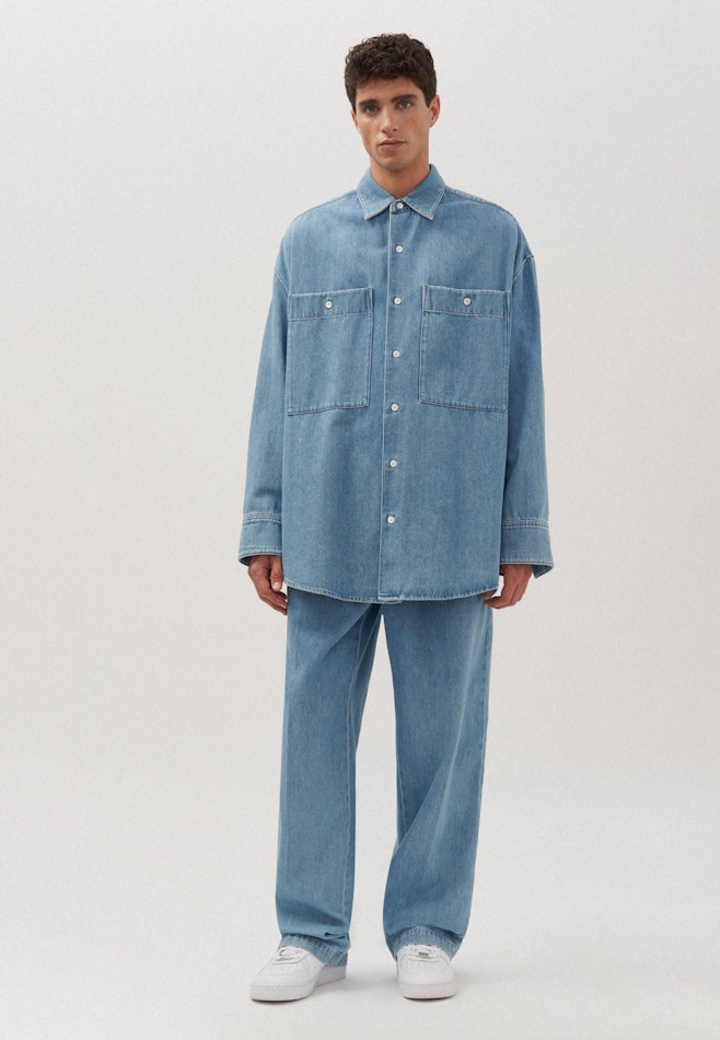 Shirt Oversized in Medium Blue | Seidensticker online shop