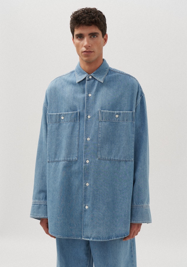 Hemd Oversized in Mittelblau |  Seidensticker Onlineshop
