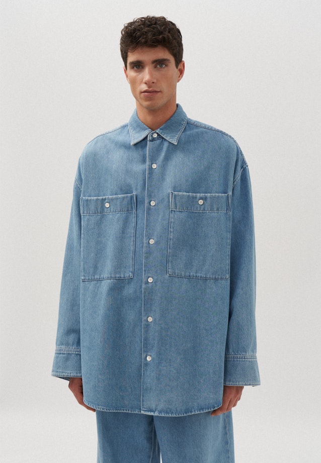 Hemd Oversized in Mittelblau |  Seidensticker Onlineshop