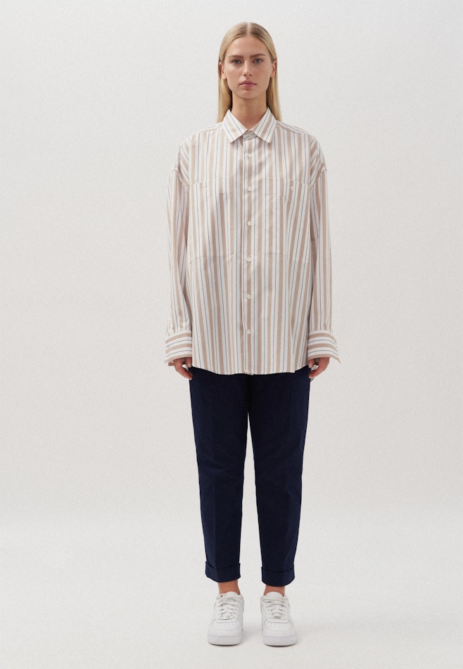 Oversized Hemd Streifen in Braun | Seidensticker Onlineshop