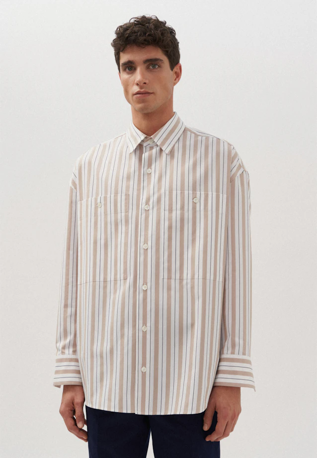 Oversized Hemd Streifen in Braun |  Seidensticker Onlineshop