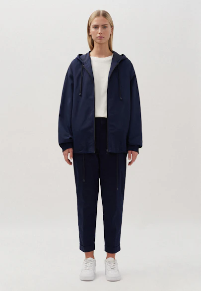 Oversized Anorak Druck in Dunkelblau |  Seidensticker Onlineshop