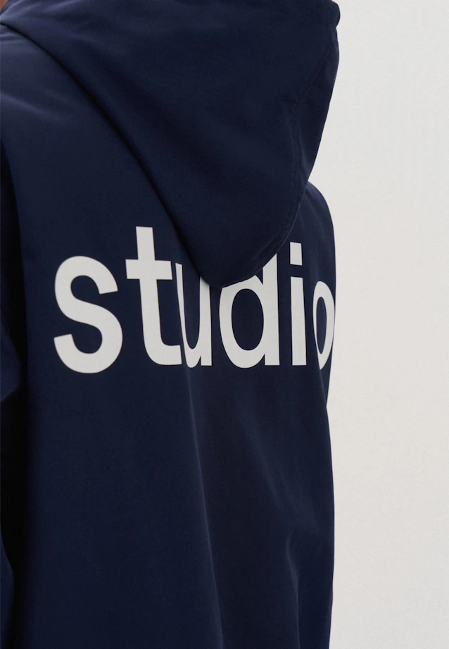 Oversized Anorak Druck in Dunkelblau |  Seidensticker Onlineshop