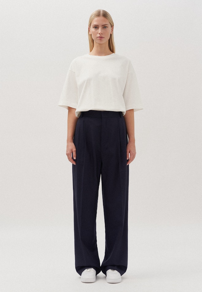 Pleated trousers Oversized in Dark Blue | Seidensticker online shop
