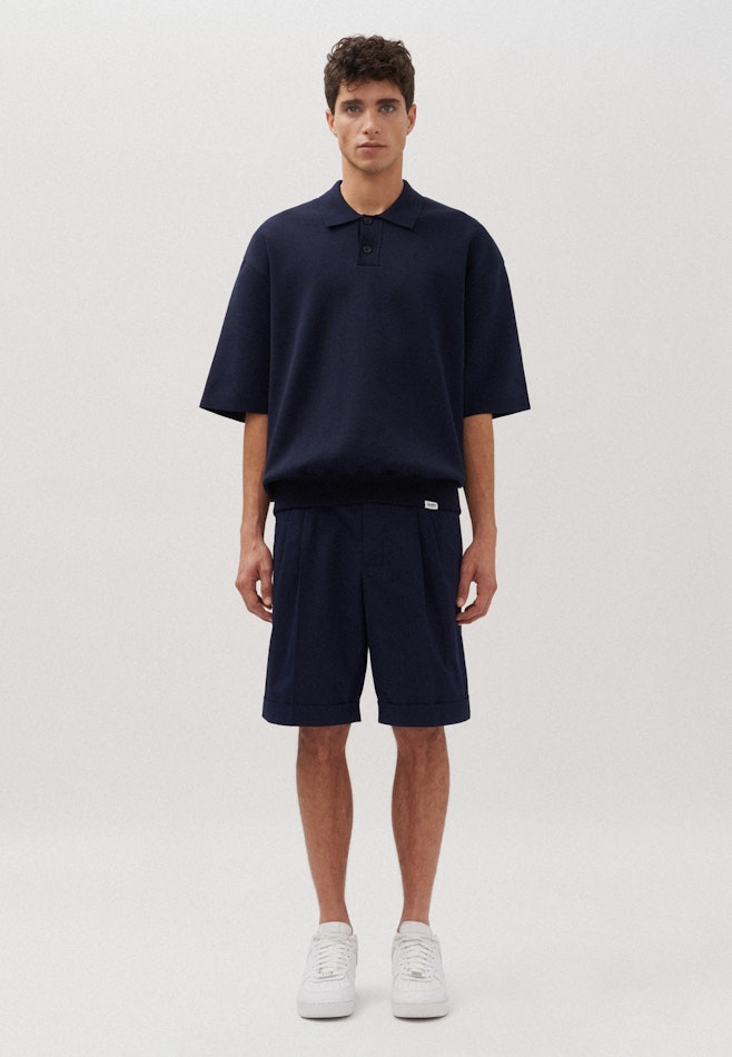 Oversized Polo Uni in Dunkelblau | Seidensticker Onlineshop