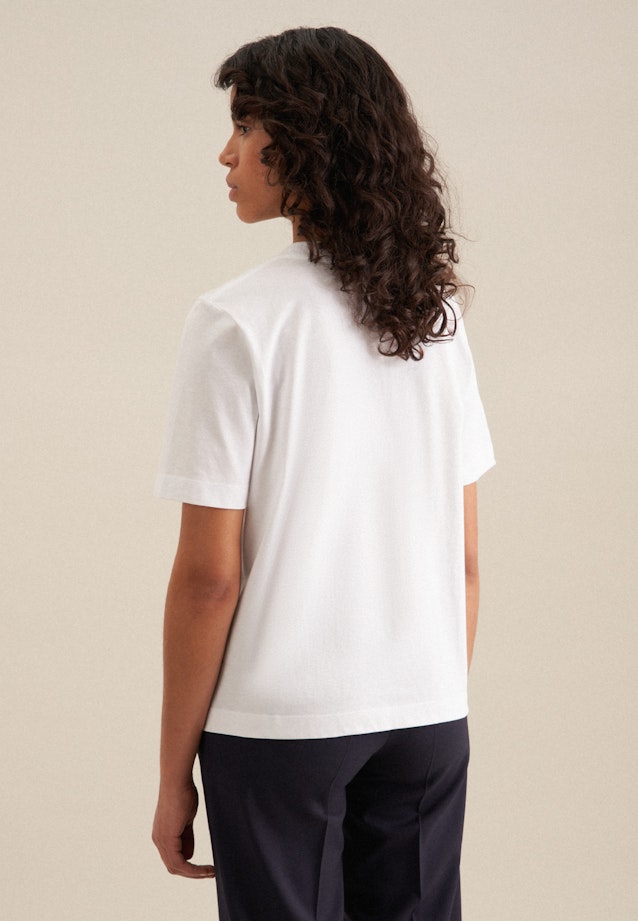 T-Shirt Regular Manche Courte in Blanc |  Seidensticker Onlineshop