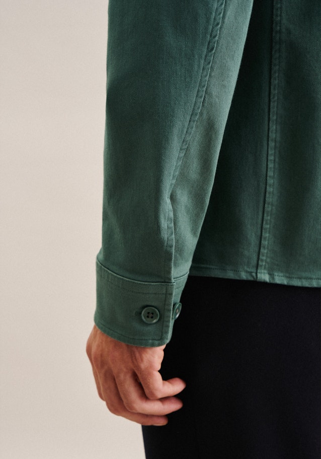 Kragen Jacke Regular in Grün |  Seidensticker Onlineshop