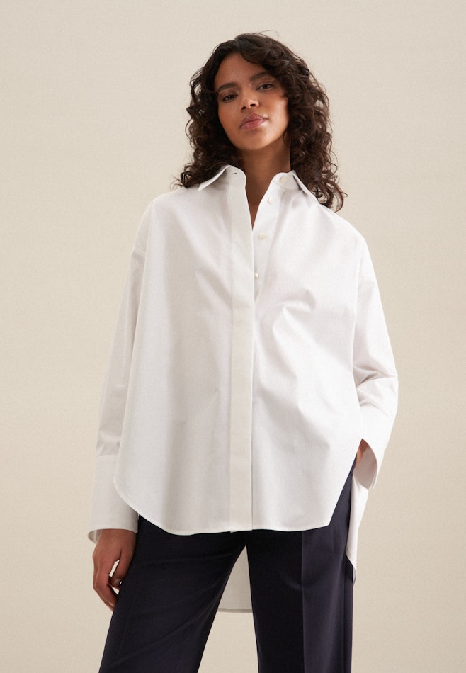 Twill Shirt Blouse in White | Seidensticker online shop