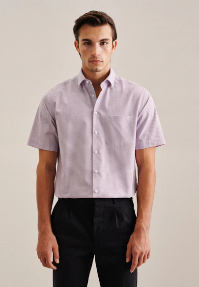 Regular Chemise d'affaires carreaux in Rouge |  Seidensticker Onlineshop