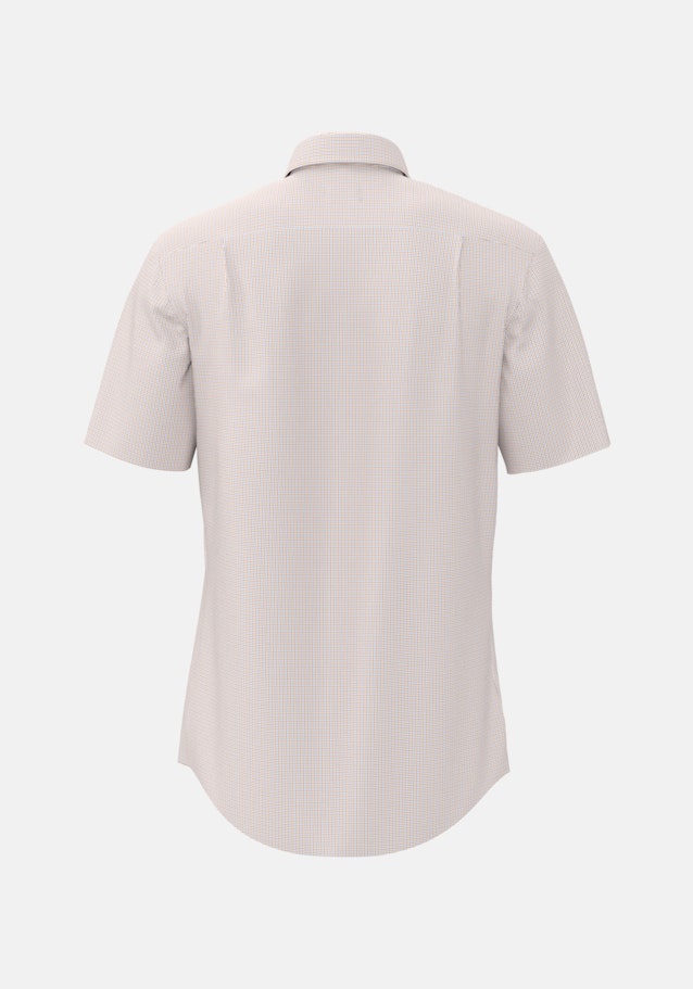 Non-iron Popeline korte arm Business overhemd in Regular with Kentkraag in Oranje | Seidensticker Onlineshop