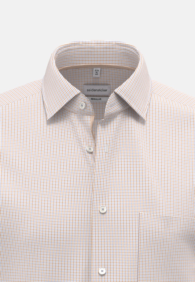 Regular Business shirt Check in Orange |  Seidensticker Onlineshop