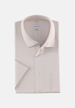 Non-iron Poplin Short sleeve Business Shirt in Regular with Kent-Collar in Orange |  Seidensticker Onlineshop