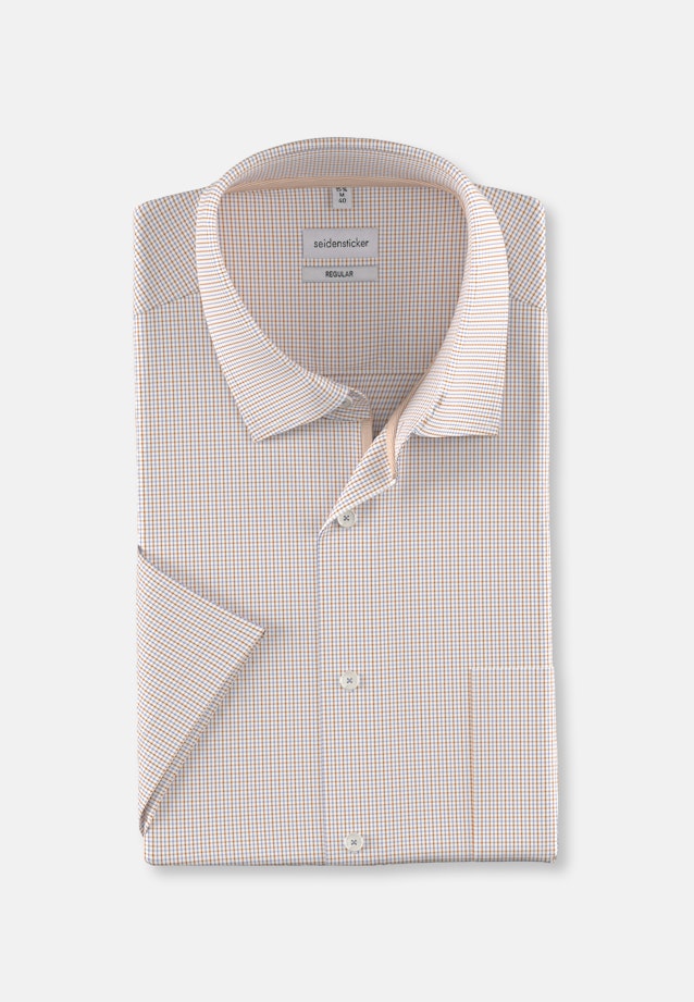 Regular Business shirt Check in Orange |  Seidensticker Onlineshop