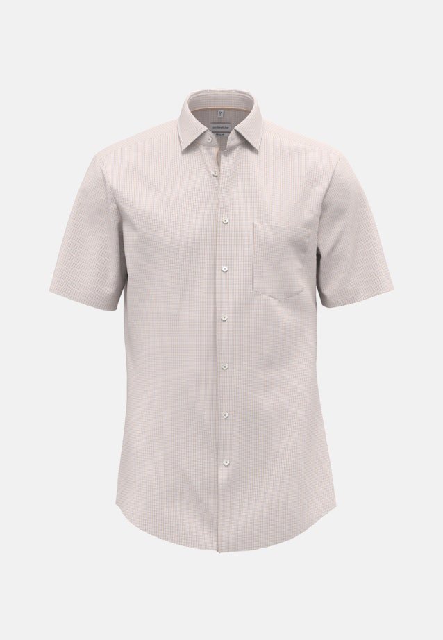 Regular Business shirt Check in Orange |  Seidensticker Onlineshop