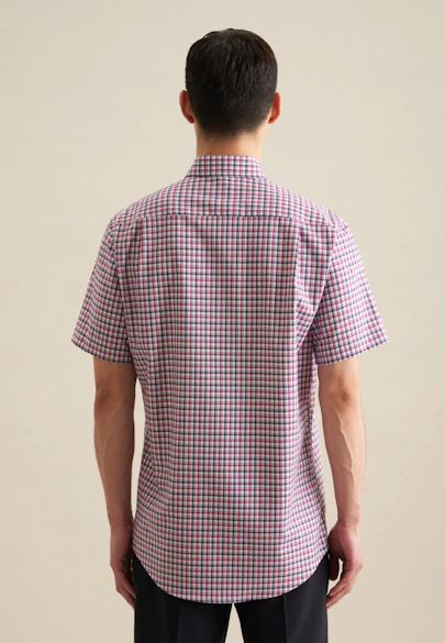Regular Business shirt Check in Pink |  Seidensticker Onlineshop