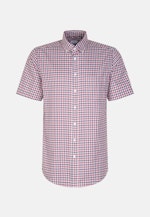 Non-iron Twill Short sleeve Business Shirt in Regular with Button-Down-Collar in Pink |  Seidensticker Onlineshop