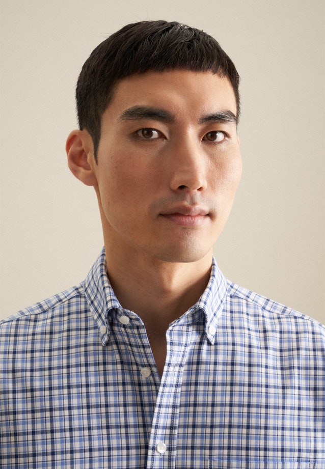 Regular Business Hemd Karo in Hellblau |  Seidensticker Onlineshop