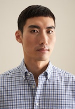 Regular Business Hemd Karo in Hellblau |  Seidensticker Onlineshop