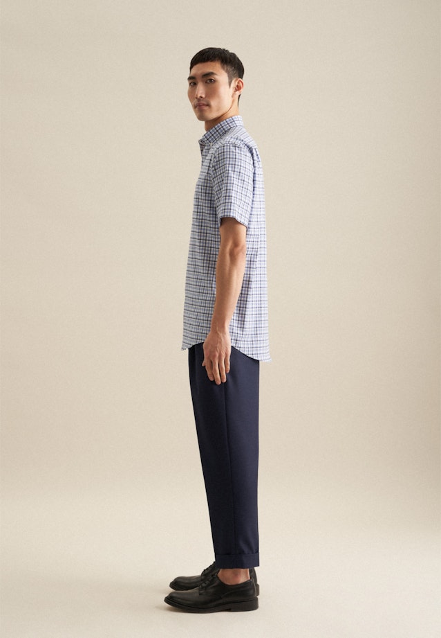 Regular Business Hemd Karo in Hellblau |  Seidensticker Onlineshop