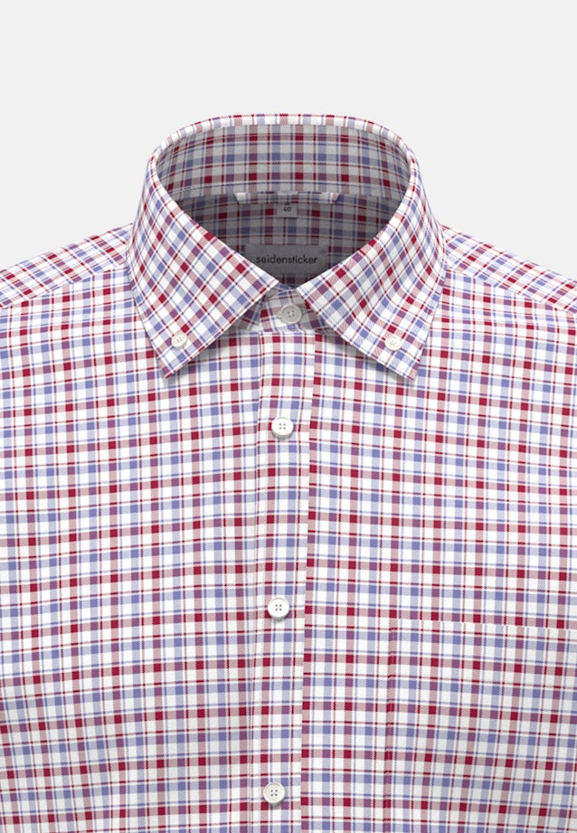 Non-iron Twill Short sleeve Business Shirt in Regular with Button-Down-Collar in Red |  Seidensticker Onlineshop