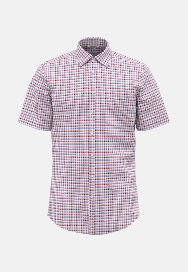 Non-iron Twill Short sleeve Business Shirt in Regular with Button-Down-Collar in Red | Seidensticker online shop