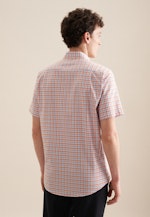 Regular Business shirt Check in Orange |  Seidensticker Onlineshop