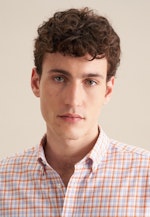 Regular Business shirt Check in Orange |  Seidensticker Onlineshop