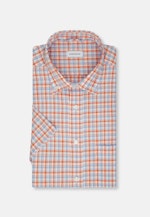 Regular Business shirt Check in Orange |  Seidensticker Onlineshop