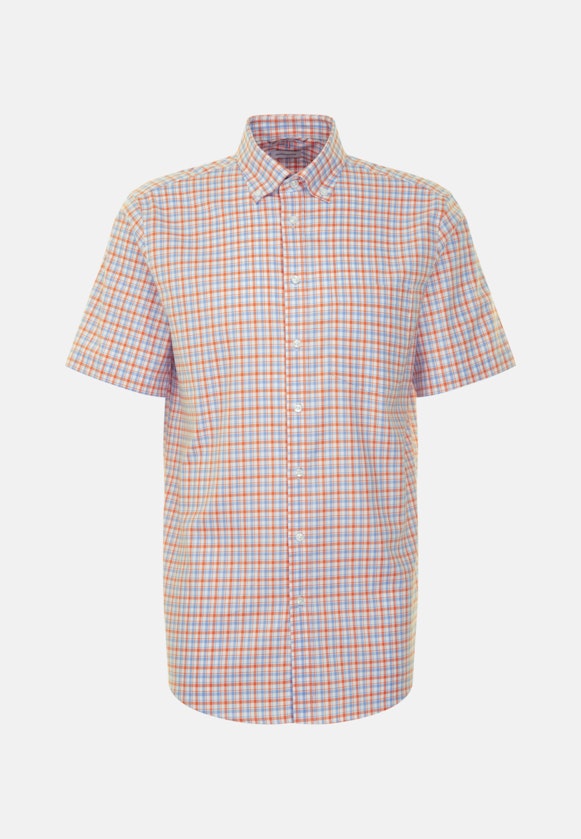 Regular Business shirt Check in Orange |  Seidensticker Onlineshop