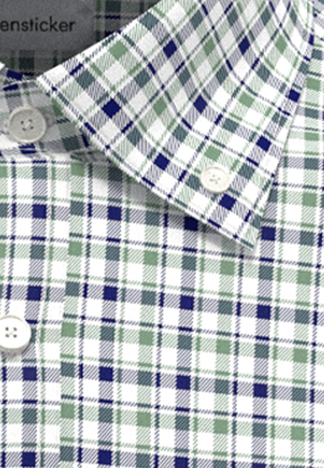 Non-iron Twill korte arm Business overhemd in Regular with Button-Down-Kraag in Groen |  Seidensticker Onlineshop