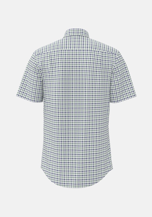 Non-iron Twill Short sleeve Business Shirt in Regular with Button-Down-Collar in Green | Seidensticker Onlineshop