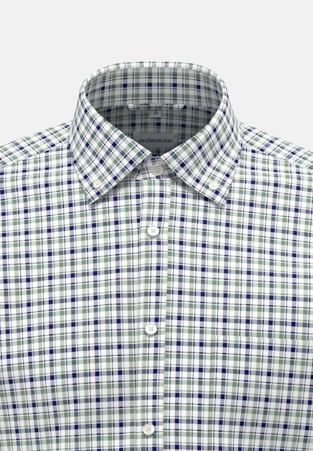 Non-iron Twill korte arm Business overhemd in Regular with Button-Down-Kraag in Groen |  Seidensticker Onlineshop