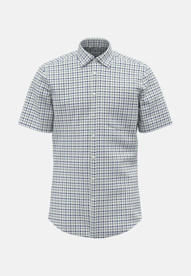Non-iron Twill Short sleeve Business Shirt in Regular with Button-Down-Collar in Green |  Seidensticker Onlineshop