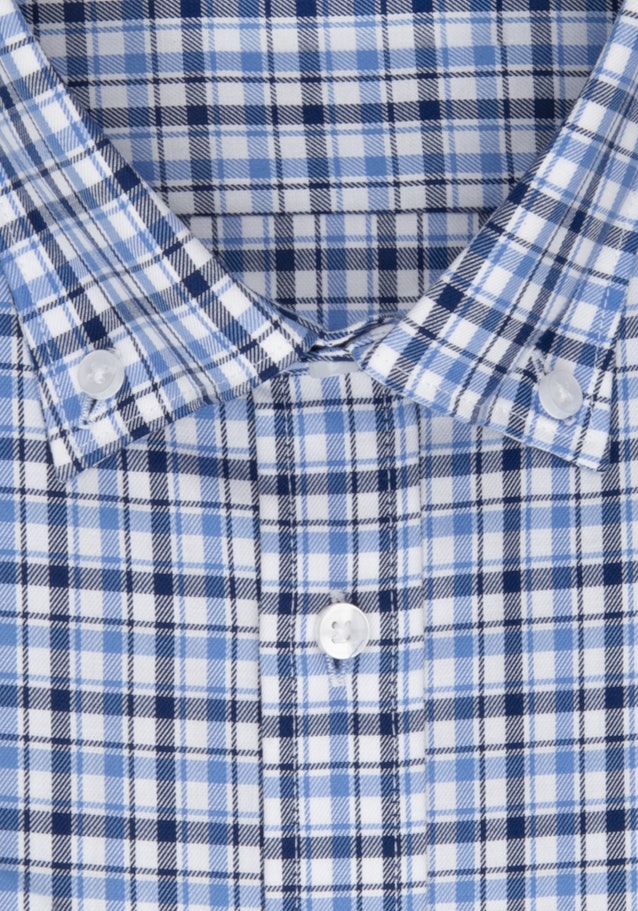 Non-iron Twill Short sleeve Business Shirt in Comfort with Button-Down-Collar in Light Blue |  Seidensticker Onlineshop