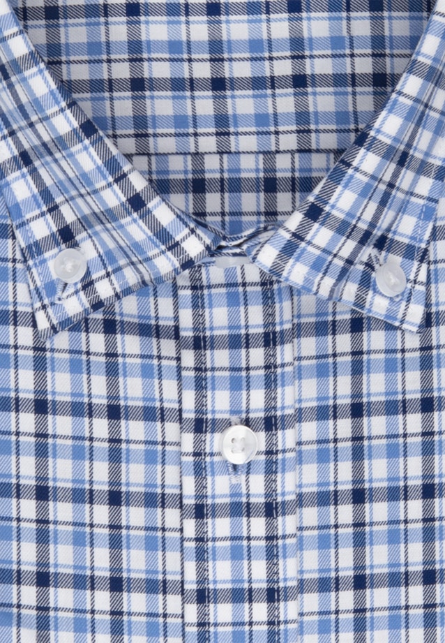 Bügelfreies Twill Kurzarm Business Hemd in Comfort mit Button-Down-Kragen in Hellblau |  Seidensticker Onlineshop