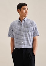 Comfort Business Hemd Karo in Hellblau |  Seidensticker Onlineshop