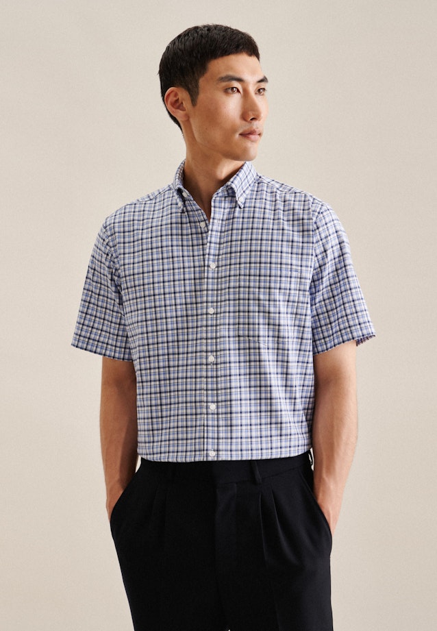 Comfort Business shirt Check in Light Blue |  Seidensticker Onlineshop