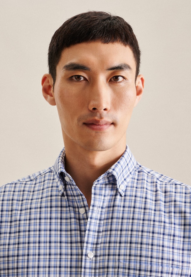 Comfort Business Hemd Karo in Hellblau |  Seidensticker Onlineshop