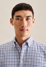 Comfort Business Hemd Karo in Hellblau |  Seidensticker Onlineshop