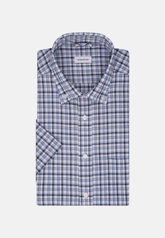 Non-iron Twill korte arm Business overhemd in Comfort with Button-Down-Kraag in Lichtblauw |  Seidensticker Onlineshop