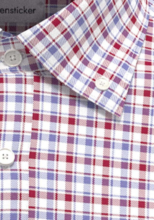 Bügelfreies Twill Kurzarm Business Hemd in Comfort mit Button-Down-Kragen in Rot |  Seidensticker Onlineshop