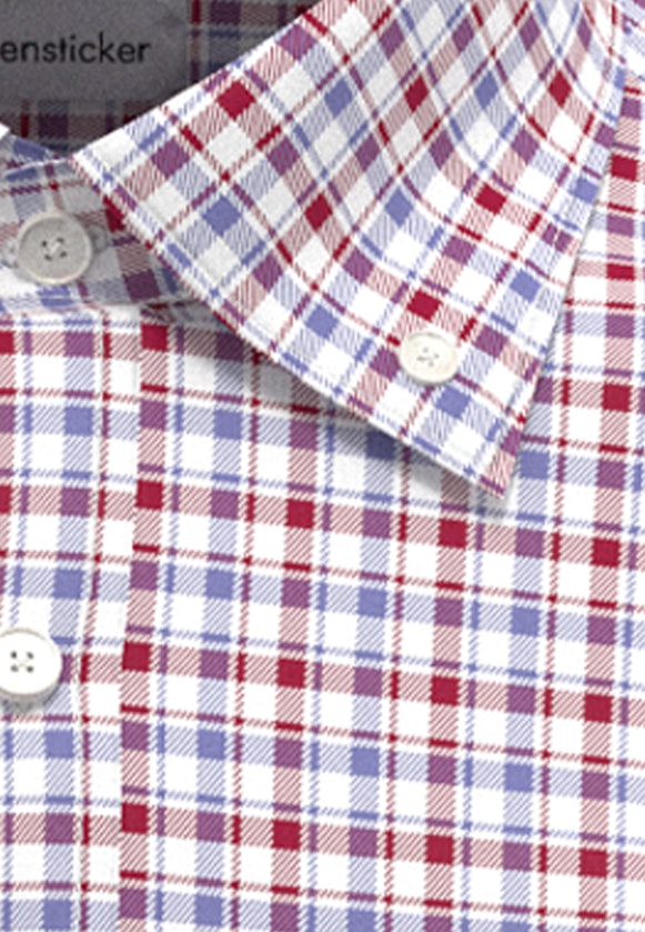 Non-iron Twill Short sleeve Business Shirt in Comfort with Button-Down-Collar in Red |  Seidensticker Onlineshop