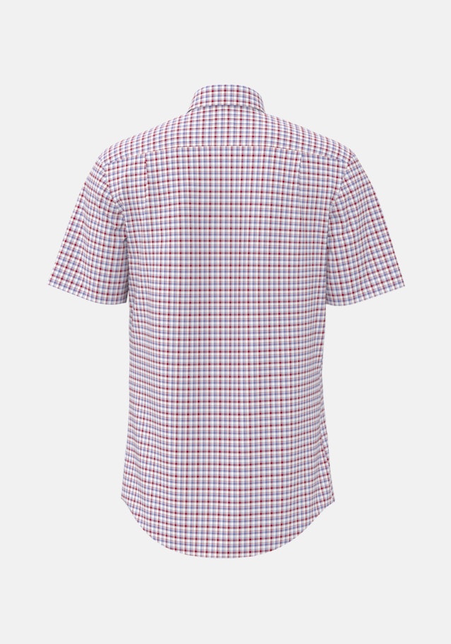 Non-iron Twill korte arm Business overhemd in Comfort with Button-Down-Kraag in Rood | Seidensticker Onlineshop