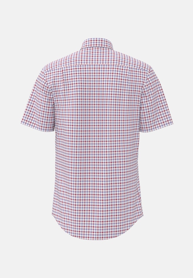 Non-iron Twill Short sleeve Business Shirt in Comfort with Button-Down-Collar in Red | Seidensticker online shop