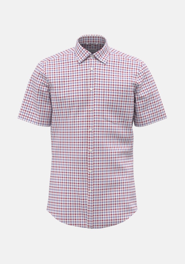 Non-iron Twill korte arm Business overhemd in Comfort with Button-Down-Kraag in Rood |  Seidensticker Onlineshop