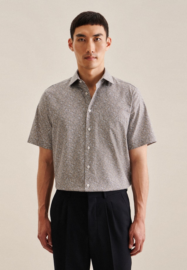 Regular Business Hemd Floral in Braun |  Seidensticker Onlineshop